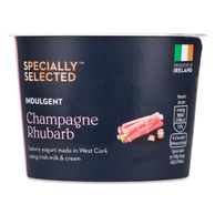 Indulgent Champagne Rhubarb Yogurt 150g Specially Selected